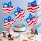 24-Piece 4th of July Balloons – 18-Inch American Flag Star Foil Balloons with Ribbons & Straw for Independence Day, Memorial Day & Patriotic Party Decorations